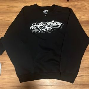 Black, crewneck sweater, large